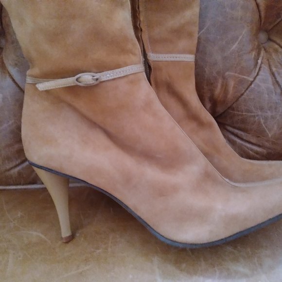 BCBGMAXAZRIA Tan Suede Boots - Picture 2 of 14